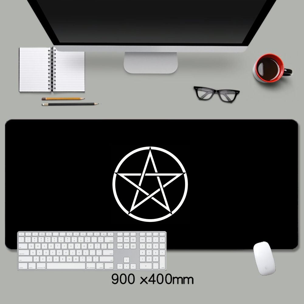 Tấm Lót Chuột Và Bàn Phím Máy Tính Hình Ngôi Sao Năm Cánh Màu Đen
