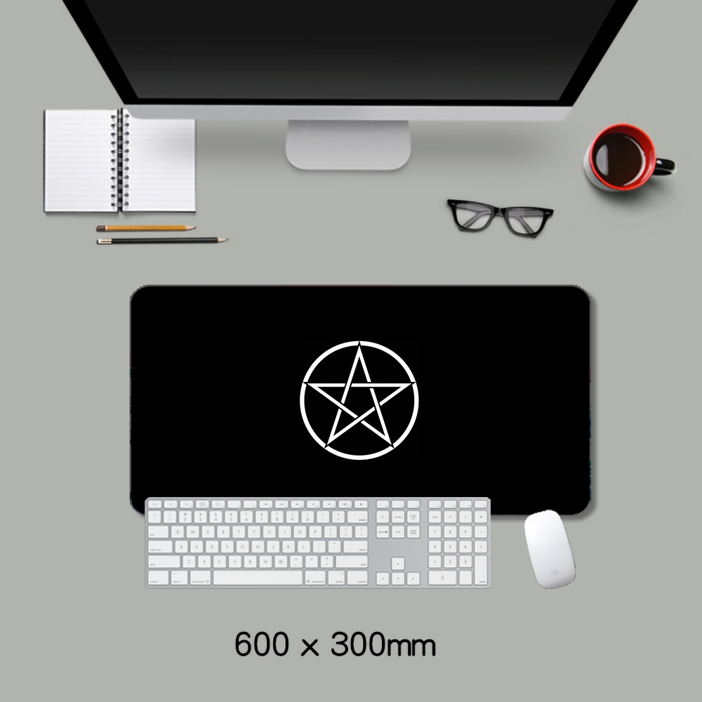 Tấm Lót Chuột Và Bàn Phím Máy Tính Hình Ngôi Sao Năm Cánh Màu Đen