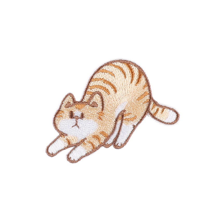 Miếng Dán Ủi Quần Áo Thêu Hình Mèo Dễ Thương diy