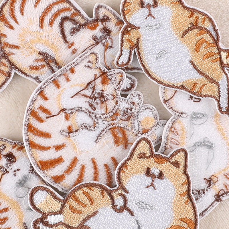 Miếng Dán Ủi Quần Áo Thêu Hình Mèo Dễ Thương diy