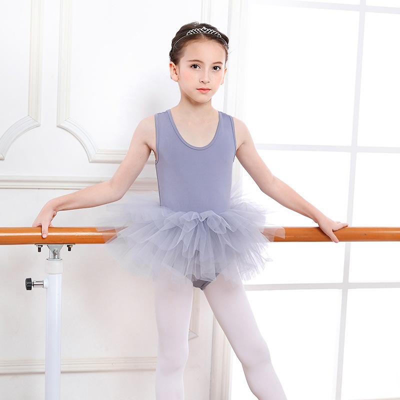 Mới Đầm Múa Ba Lê Tay Dài Phối Lưới Thiết Kế Dễ Thương Cho Bé Gái
