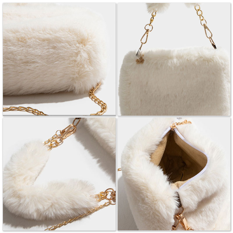 Moweikaidi Túi Đeo Chéo mini Hình ủ Lông Phong Cách Quốc Dễ Thương