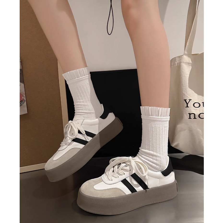 Giày Thể Thao Bằng Da Thật Đế Dày Thời Trang Giản Dị