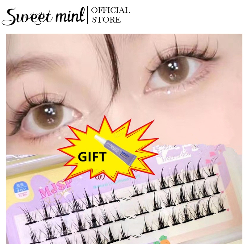 Sweet mint MengJieShangPin Lông mi giả dạng cụm tóc tiên Barbie dài 8-12mm tự nối mềm nhẹ