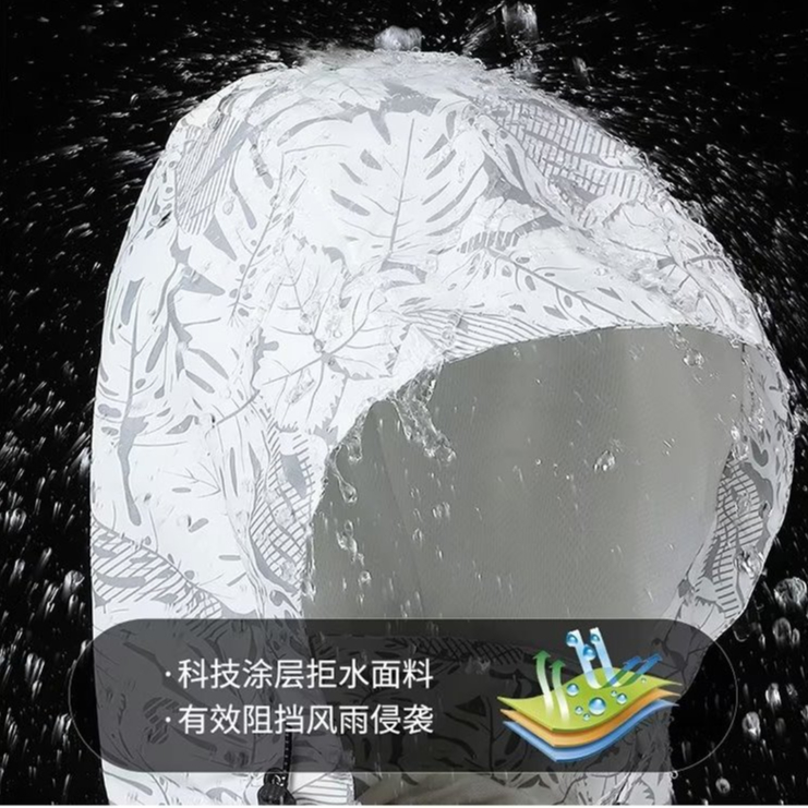 Hanlu Áo Khoác Tay Dài Có Nón In Họa Tiết Đơn Giản Chống Gió Chống Nước Thoải Mái Thời Trang Cho Nam