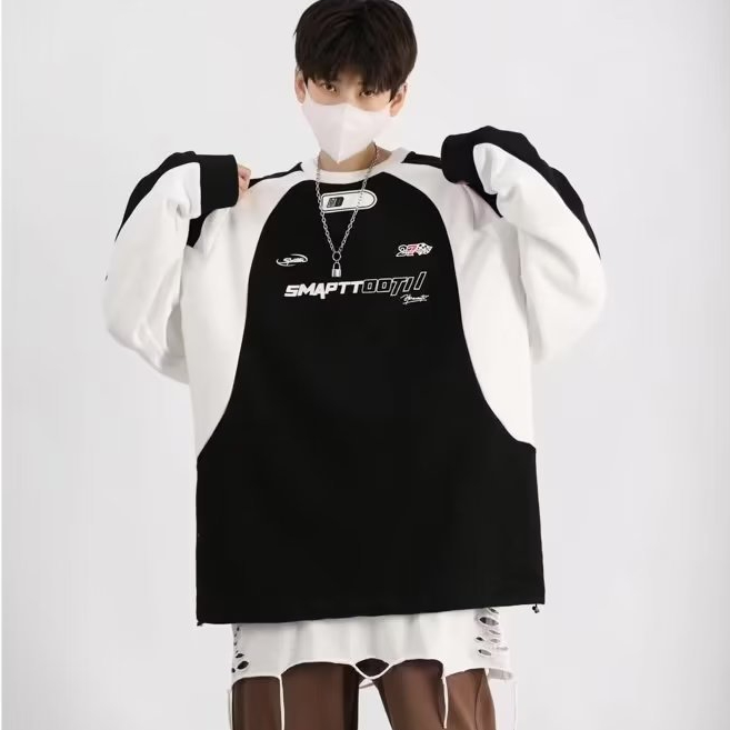 Áo sweater Tay Dài Cổ Tròn Dáng Rộng Phong Cách Hàn Quốc Thời Trang Mùa Thu Cho Nam