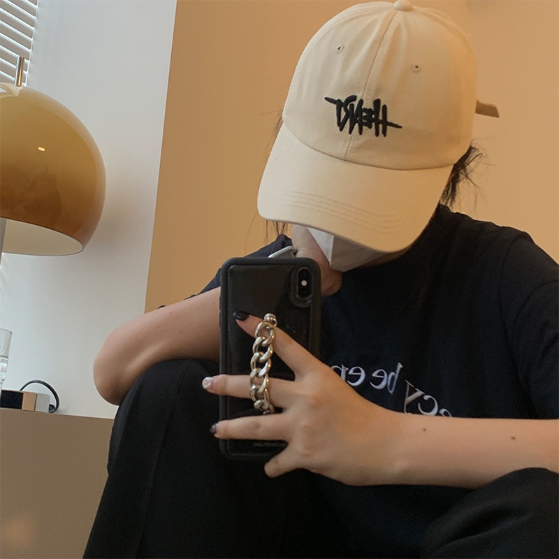 Mũ Lưỡi Trai Vải Kaki Mềm Mại Hình Trái Tim Thời Trang Cho Nam Và Nữ