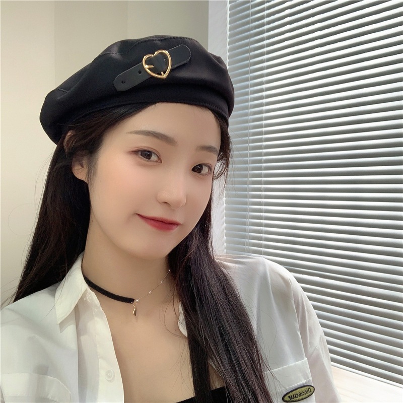 Mũ beret Da Thoáng Khí Phong Cách Hàn Quốc Thời Trang Mùa Hè Cho Nữ