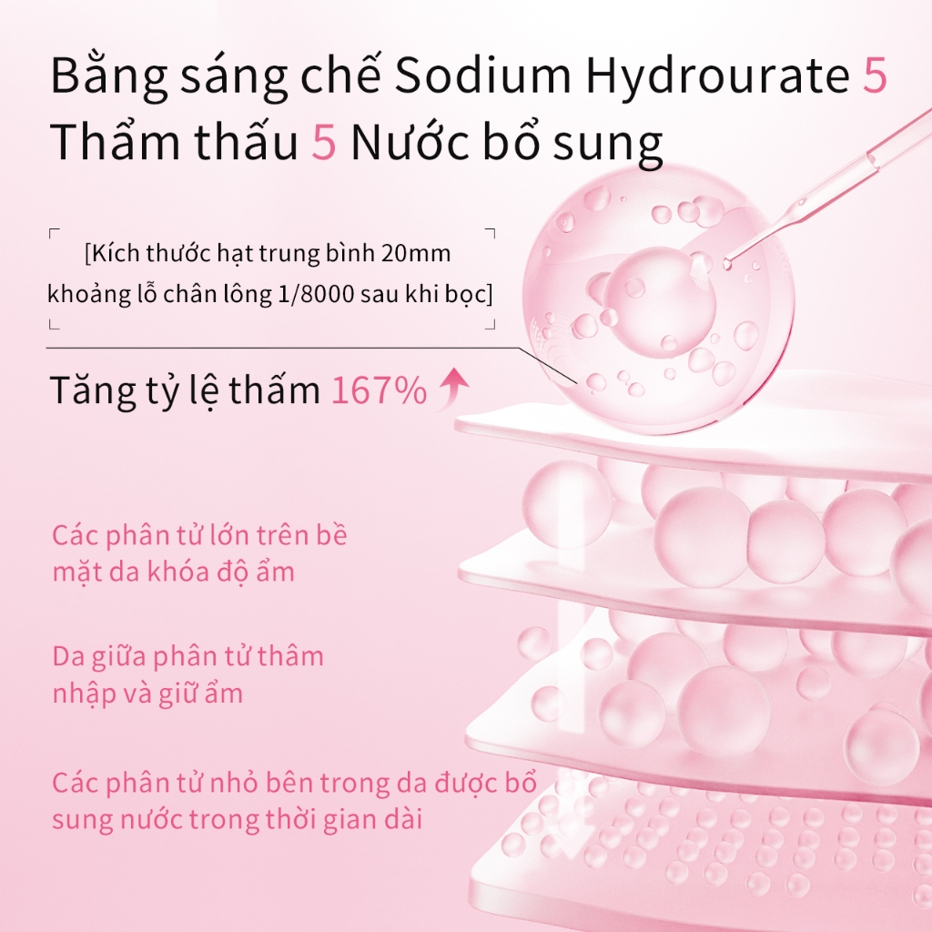 MASK FAMILY Hyaluronic Acid mặt nạ cấp ẩm b5 dưỡng ẩm cấp nước Air Cushion Vitamin B5 Chăm sóc da mặt 26ml 5 Miếng