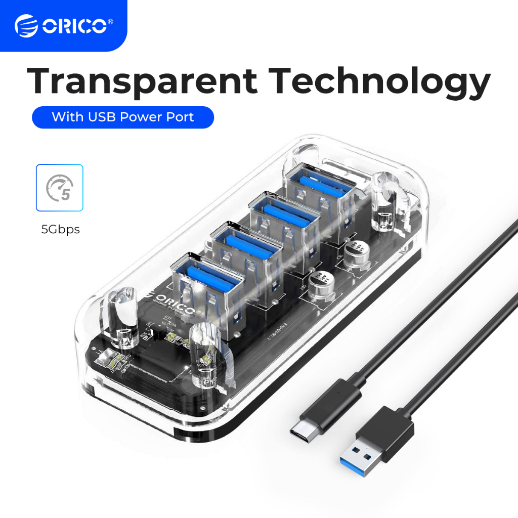 ORICO USB 3.0 HUB bên ngoài 7 cổng USB Splitter cho máy tính xách tay điện thoại máy tính bảng (F7U-U3)