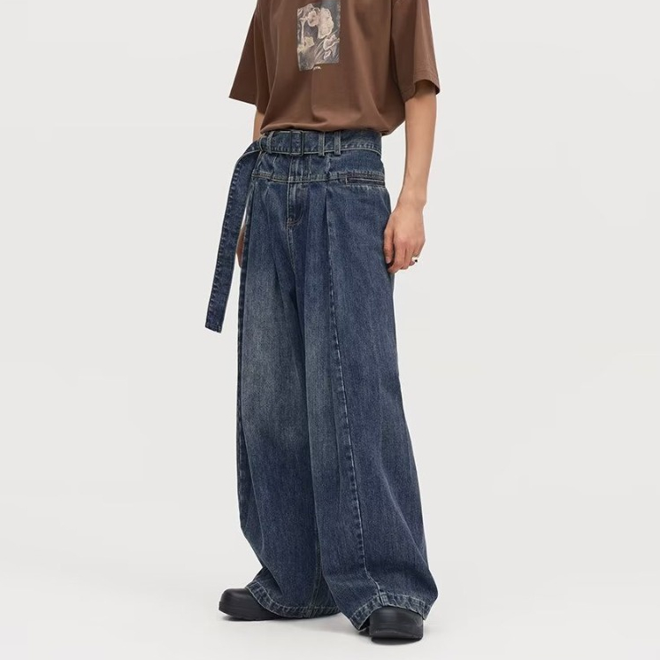 Esea Quần Jean Dài Dáng Rộng Phong Cách retro Mỹ Thời Trang Thường Ngày Cho Cả Nam Và Nữ