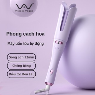  Vivid & Vogue Máy uốn tóc Máy uốn tóc tự động chống bỏng 32mm Máy uốn tóc bằng gốm sứ VAV022D 
