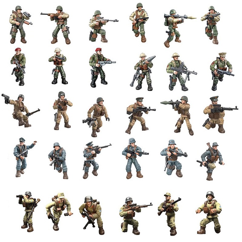 1 Bộ Mô Hình Lính Quân Đội ww2 Có Khớp Cử Động diy