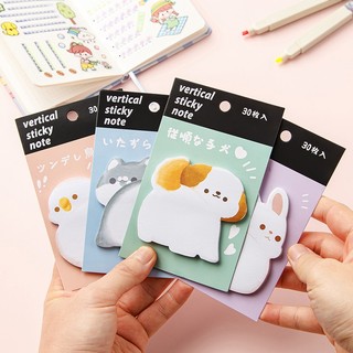 Set 30 tấm nhãn dán ghi chú ghi chú họa tiết hoạt hình dễ thương