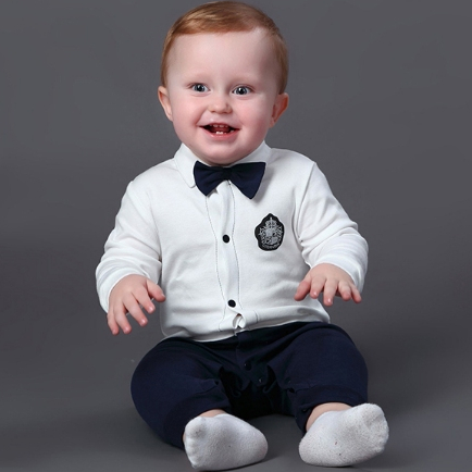 Áo liền quần Luckycandy dài tay phong cách thời trang cho bé