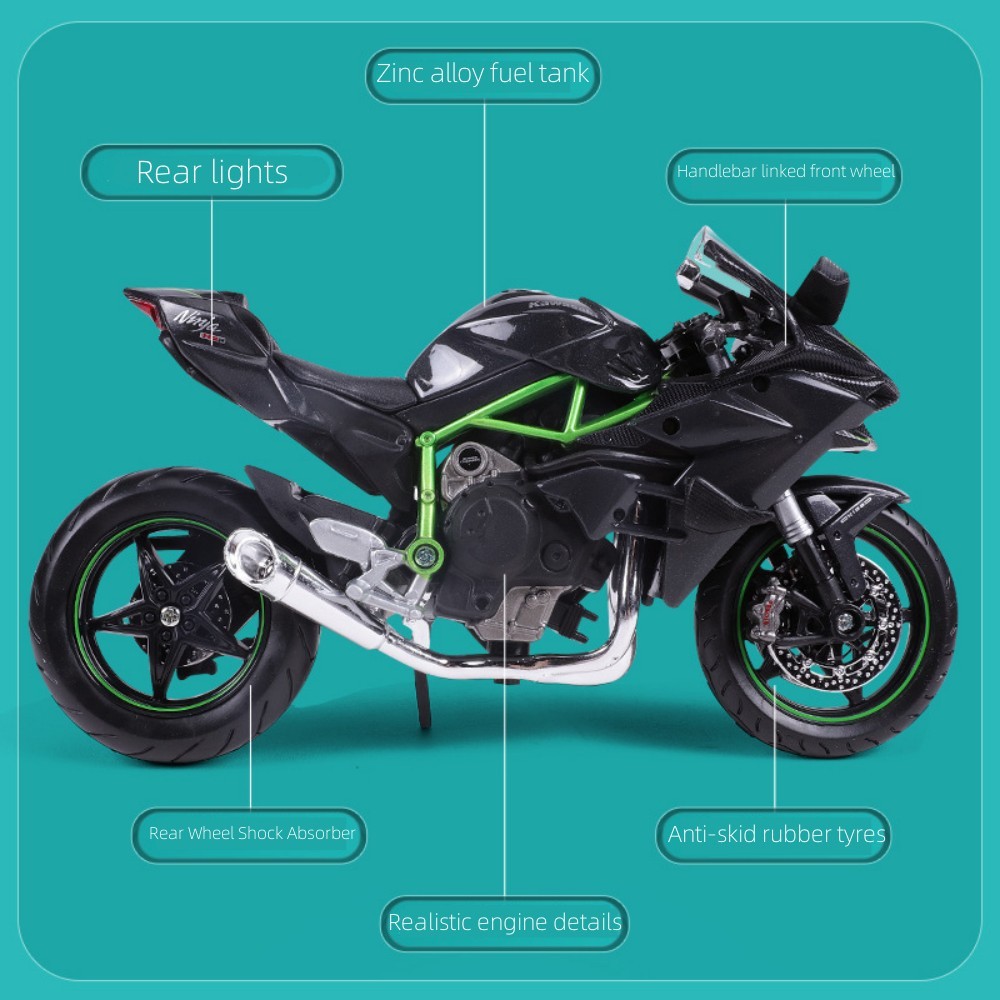 YAMAHA Maisto Mô Hình Xe Mô Tô kawasaki ninja Duo Kaidi 1199 Ác Quỷ Bằng Hợp Kim Tỉ Lệ 1: 12