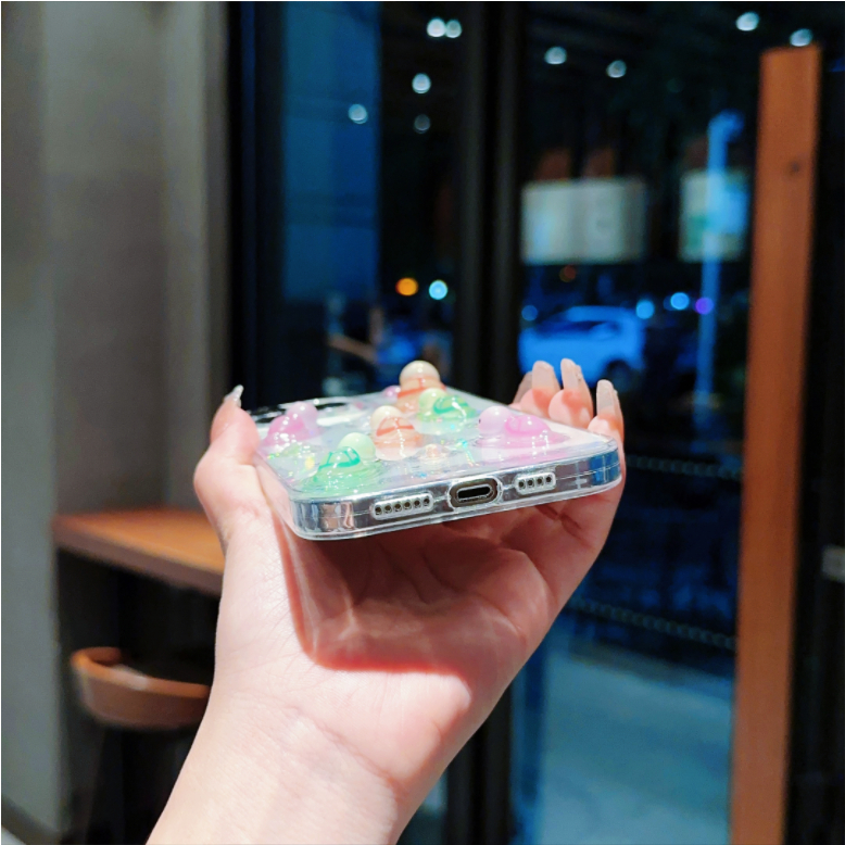 Ốp Điện Thoại Hình Bướm 3d Nhiều Lá Bạc Cho iphone 11 12 13 14 15 pro 15 max