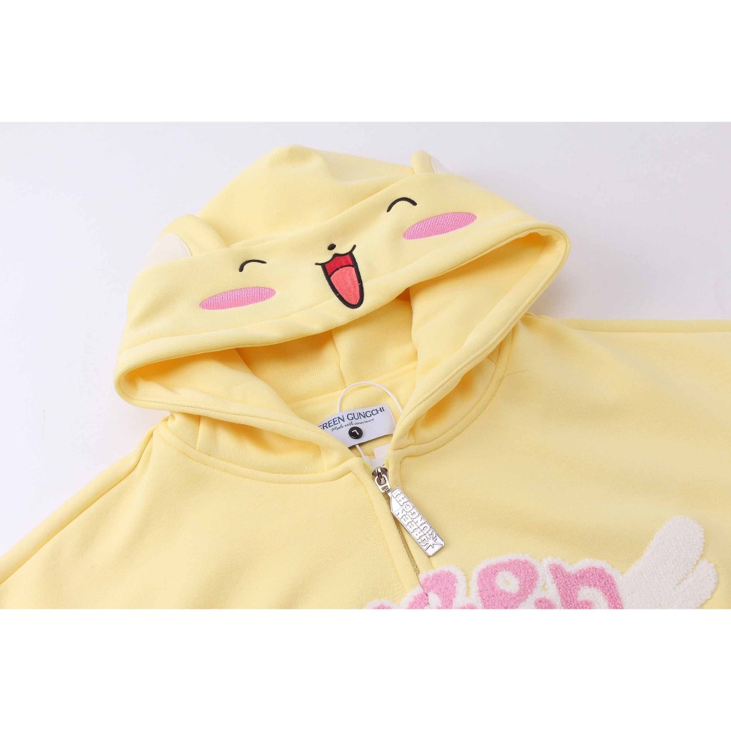 Áo Hoodie Thêu Hình Đôi Cánh Nhỏ Dễ Thương Phong Cách Nhật Bản Thời Trang Thu Đông Dành Cho Cặp Đôi