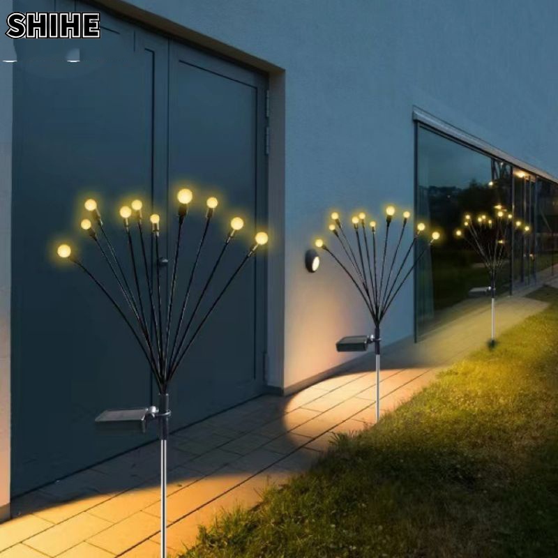 SHIHE Đèn thực vật Đèn LED năng lượng mặt trời Đèn sân vườn ngoài trời Pháo hoa Đom đóm Ánh sáng lắc lư Chiếu sáng cảnh quan cho sân lối đi Bãi cỏ Trang trí sân vườn