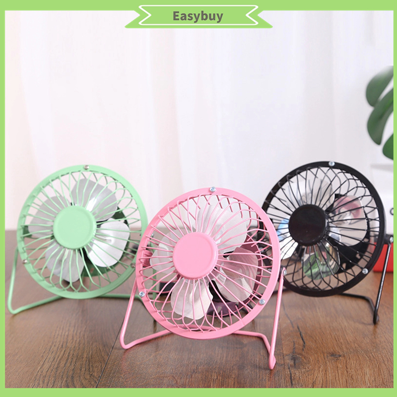 ▲Quạt để bàn mini 4 inch Sạc USB Kim loại Cá nhân tuần hoàn không khí nhỏ làm mát