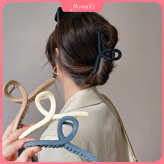 Mờ / matte Kẹp Tóc Hình Chữ Thập Bằng acrylic Màu Nhám Phong Cách retro Thời Trang Cho Nữ