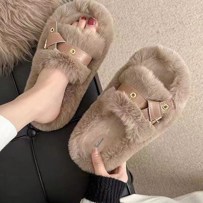 TENET Dép bông Dép Lông Hở Ngón Đế Dày Bảnh bao Đường may tỉ mỉ Thể thao Thấm hút mồ hôi FDL23A0MXR 42Z231018
