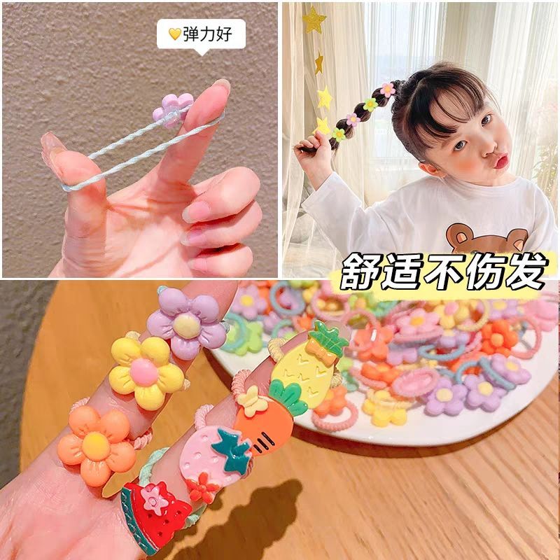 Set 20 dây thun buộc tóc JOYNCLEON cao su đàn hồi không làm tổn thương tóc cho bé gái