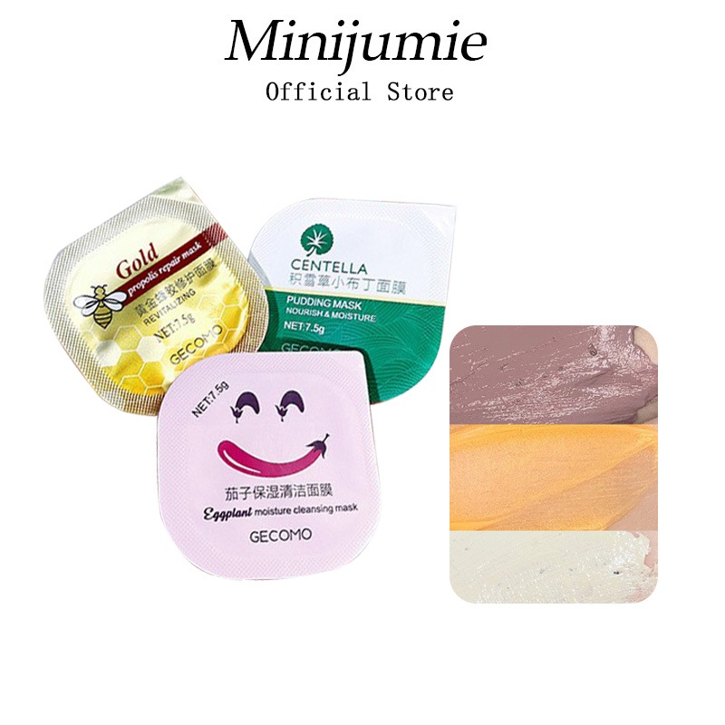 Minijumie Mặt nạ đất sét GECOMO hỗ trợ cải thiện tình trạng mụn giảm nhờn 3 màu nội địa Trung