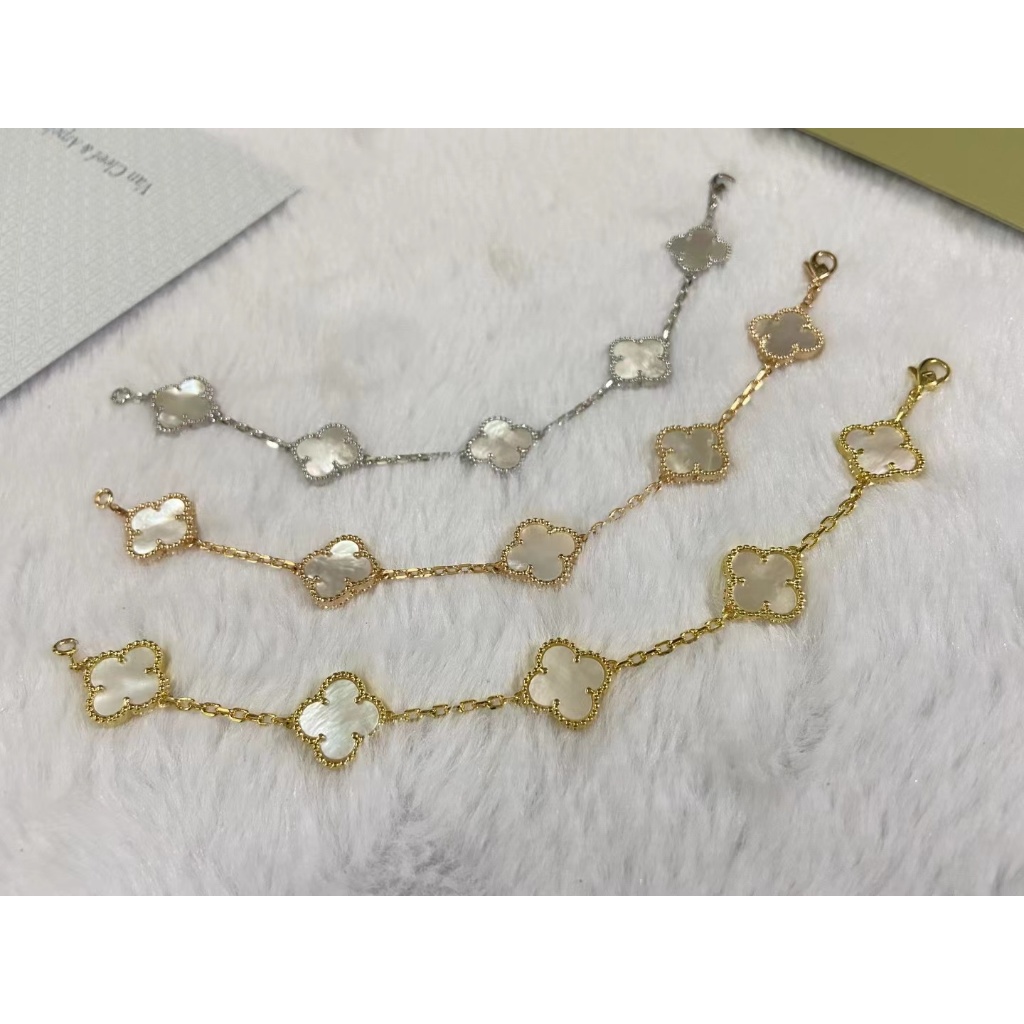 Vòng Tay vca van cleef & arpels Năm Vỏ Sò Trắng