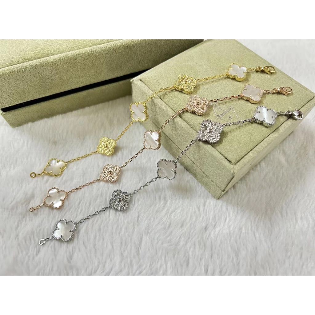 Vòng Tay vca van cleef & arpels Năm Vỏ Sò Trắng