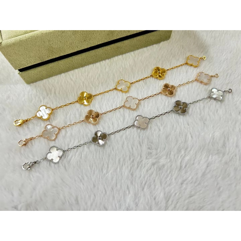 Vòng Tay vca van cleef & arpels Năm Vỏ Sò Trắng