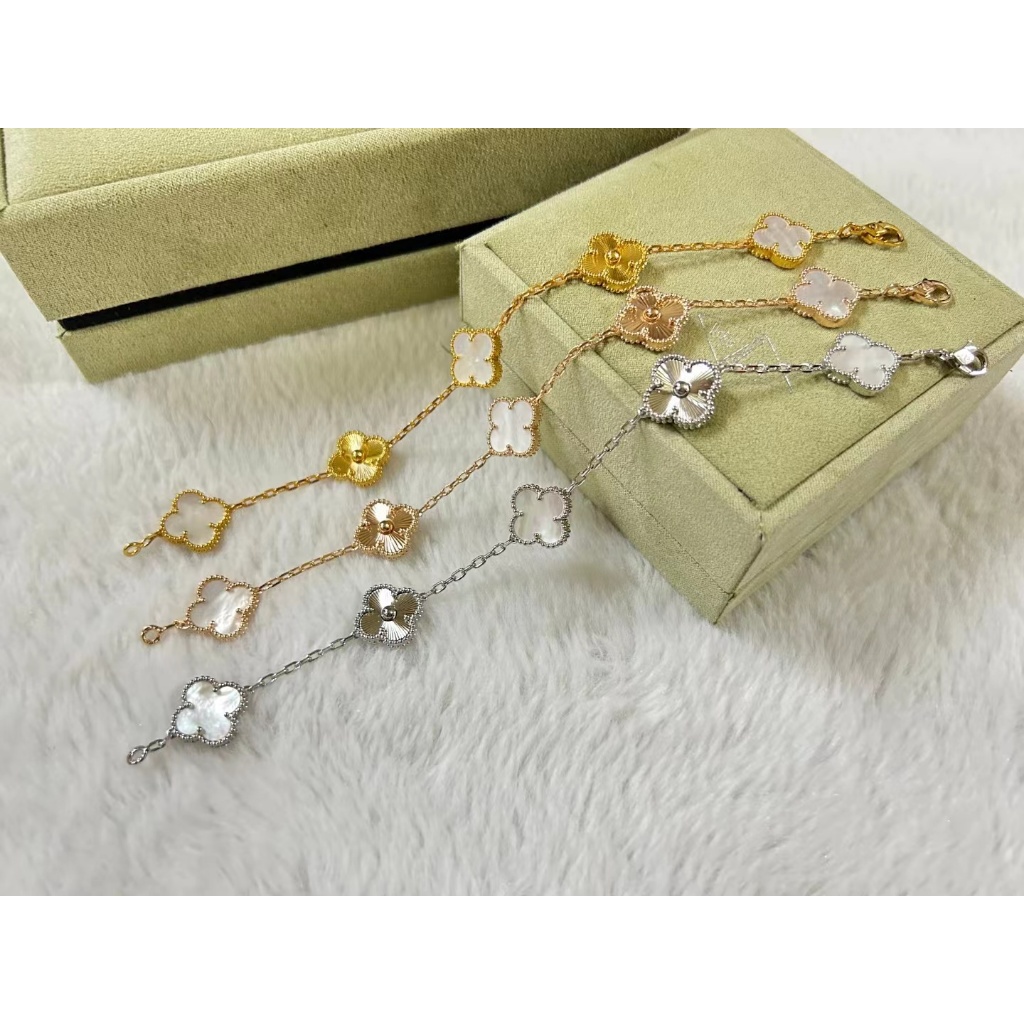 Vòng Tay vca van cleef & arpels Năm Vỏ Sò Trắng