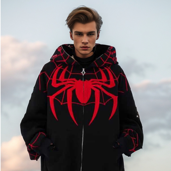 🔥 Áo Khoác Người Nhện Áo Khoác Hoodie Nam Nữ Thể Thao Jacket Zip Nỉ Thu Đông Unisex Form Rộng Người Nhện Anime SpiderMan MAST