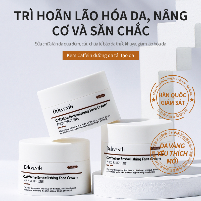 Bộ kem dưỡng da mặt deeventh kết hợp dưỡng trắng da, mờ vết thâm, chống lão hóa, giảm nếp nhăn, chống oxy hóa, phục hồi da/Kem Arbutin 30g/Kem Bosein 30g/Kem Caffeine 30g