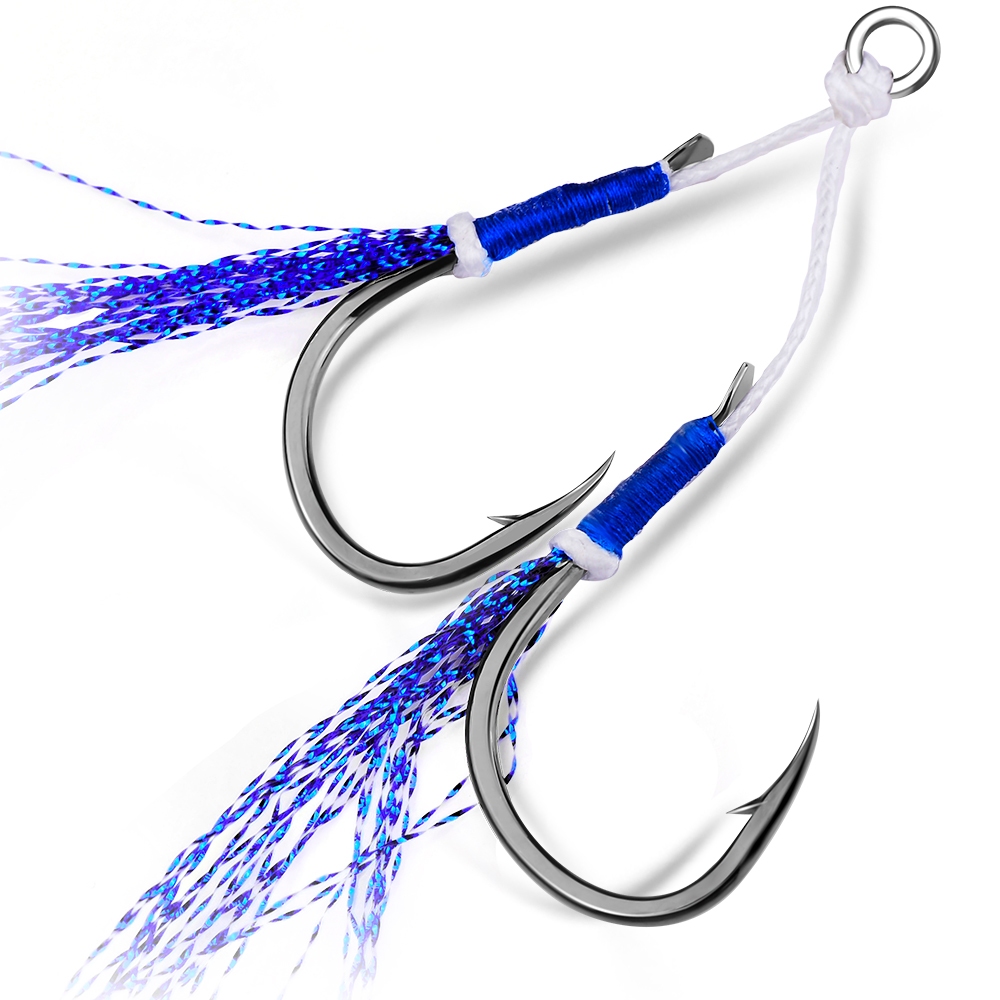 Set 5 Cặp Móc Câu Cá Katyusha 11-20 Chất Lượng Cao# Lưỡi Câu Cá Gắn Lông Vũ Phát Sáng