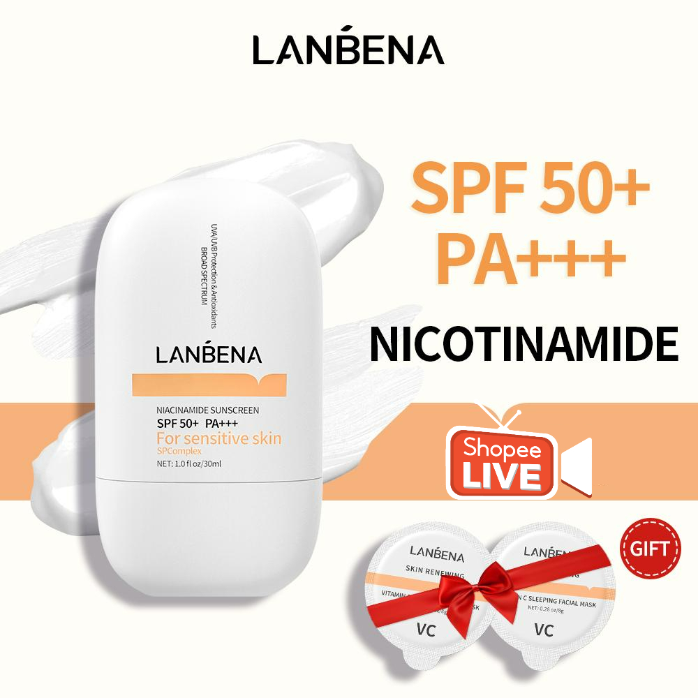 Lanbena Kem Chống Nắng Chống Thấm Nước Chống Mồ Hôi / Dưỡng Ẩm Trắng Da / Chống Tia UV Mạnh 30ml