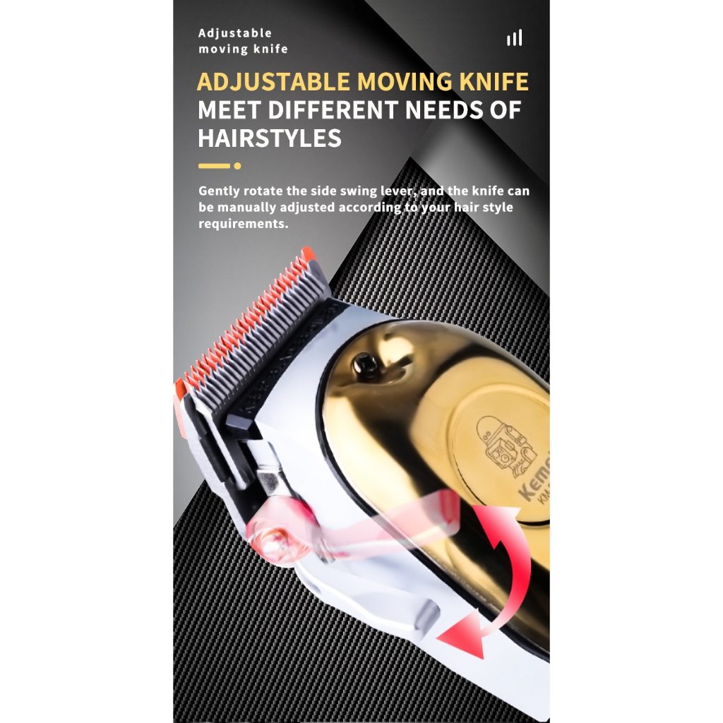 Kemei Tông Đơ Cắt Tóc Chuyên Nghiệp Không Dây Sạc Lại Được