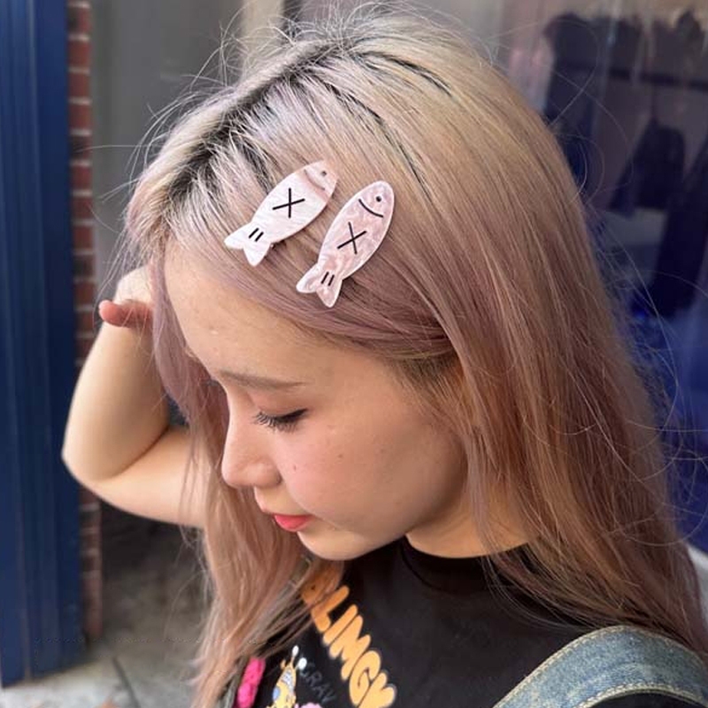 Miu🔮Kẹp Tóc Hình Xương Cá Nhỏ Dễ Thương Sáng Tạo Phong Cách niche Ngọt Ngào 2023