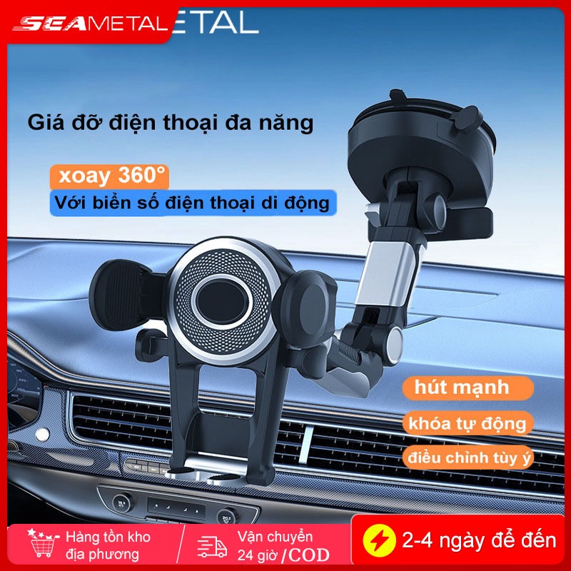 Giá đỡ điện thoại SEAMETAL Kẹp Điện Thoại Xoay 360 Độ Siêu Chắc Chắn Chống Rung