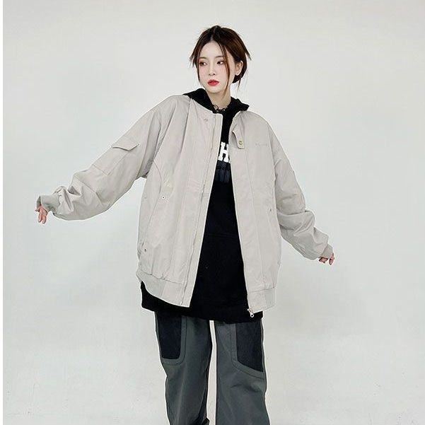 Myers Áo khoác nam và nữ chất lượng cao áo_khoác Zip rộng thoải mái 2023 NEW MJK2300CXB 41Z231013