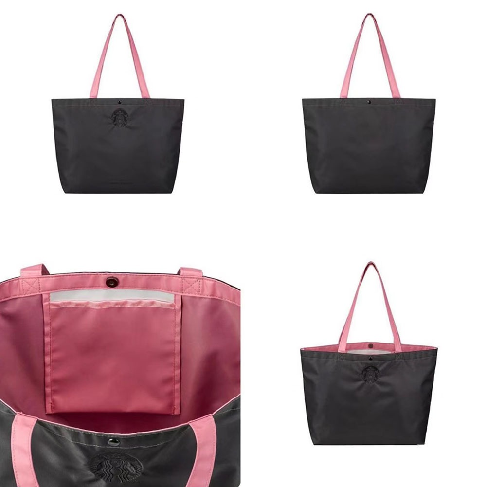 STARBUCKS 1 Túi Xách Vải oxford Thêu Chữ blackpink Đa Năng