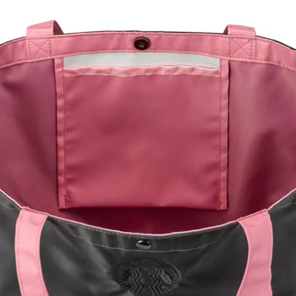 STARBUCKS 1 Túi Xách Vải oxford Thêu Chữ blackpink Đa Năng