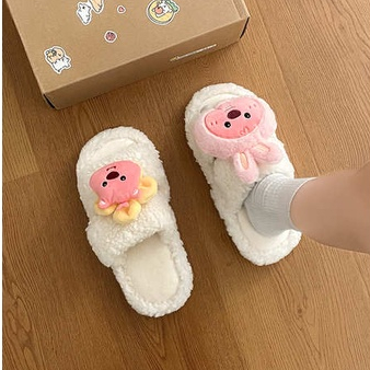 Dép Bông Đi Trong Nhà Bằng cotton Kiểu Dáng Dễ Thương Thoải Mái Cho Nữ