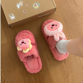 Dép Bông Đi Trong Nhà Bằng cotton Kiểu Dáng Dễ Thương Thoải Mái Cho Nữ