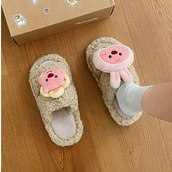 Dép Bông Đi Trong Nhà Bằng cotton Kiểu Dáng Dễ Thương Thoải Mái Cho Nữ