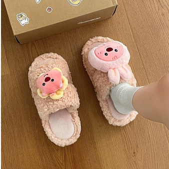 Dép Bông Đi Trong Nhà Bằng cotton Kiểu Dáng Dễ Thương Thoải Mái Cho Nữ