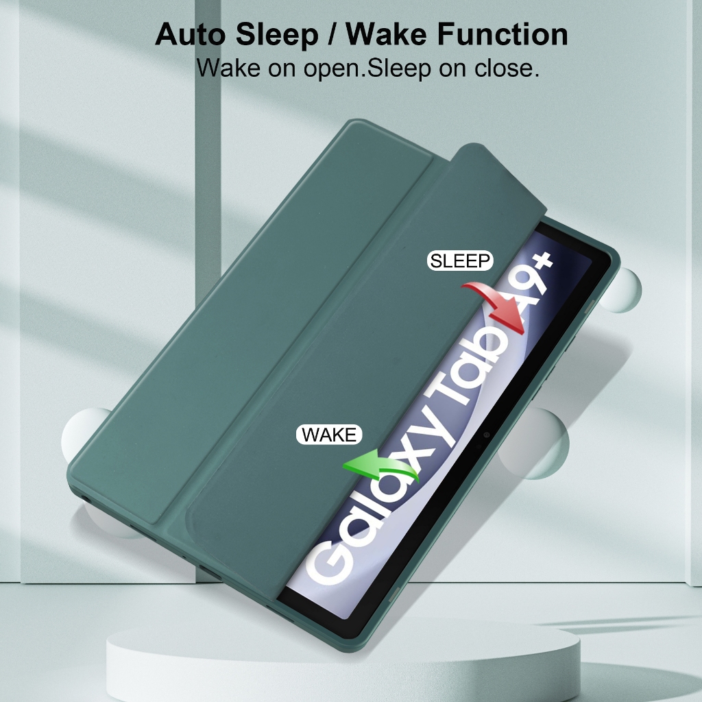 For Samsung Galaxy Tab A9 8.7inch SM-X110 SM-115  A9+ A9 Plus X210 SM-X216 SM-X218 Stand Tablet Smart Cover Auto Sleep Wake S Pen Slot