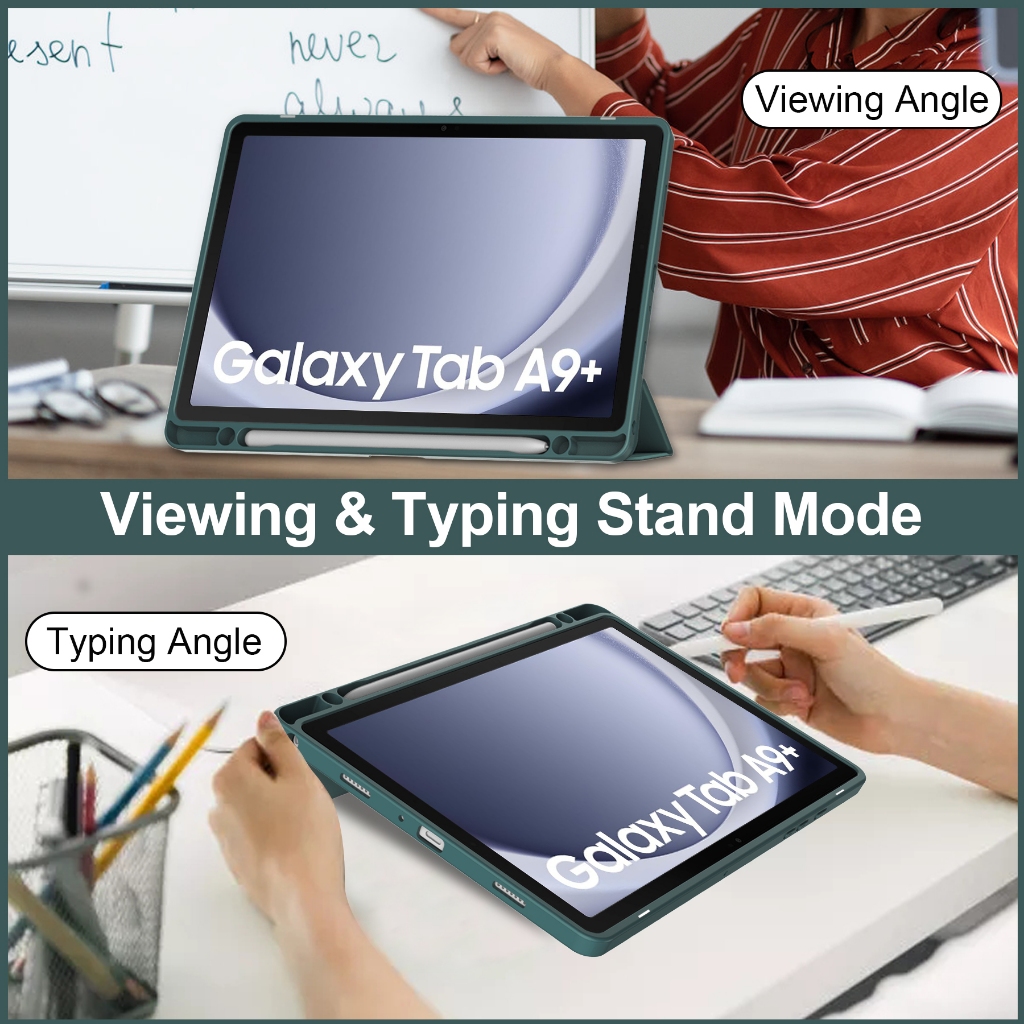 For Samsung Galaxy Tab A9 8.7inch SM-X110 SM-115  A9+ A9 Plus X210 SM-X216 SM-X218 Stand Tablet Smart Cover Auto Sleep Wake S Pen Slot