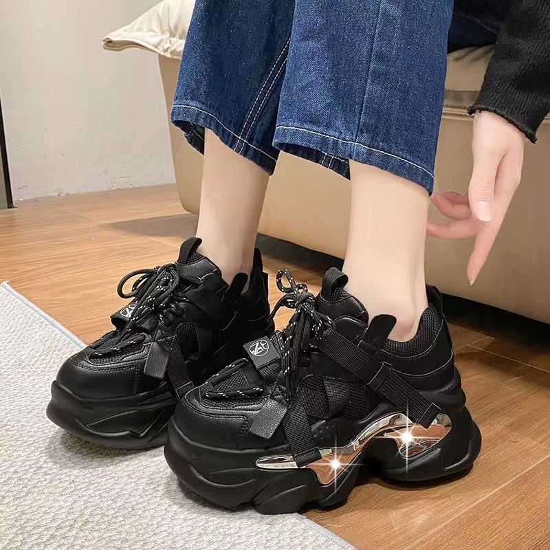 Giày Sneaker Đế Dày Phối Lưới Thoáng Khí Phong Cách Mới 2023 Cho Nữ