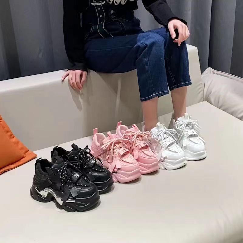 Giày Sneaker Đế Dày Phối Lưới Thoáng Khí Phong Cách Mới 2023 Cho Nữ